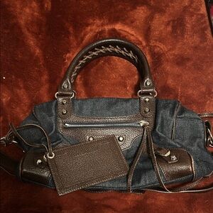 Balenciaga Black and Brown Interior Bag